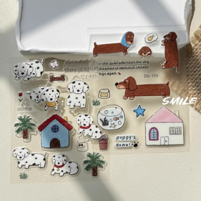 Korean INS-style Jelly Stickers Cute 3D Relief Decal Decorative Kawaii Stickers Mobile Phone Case DIY PC Waterproof Decals