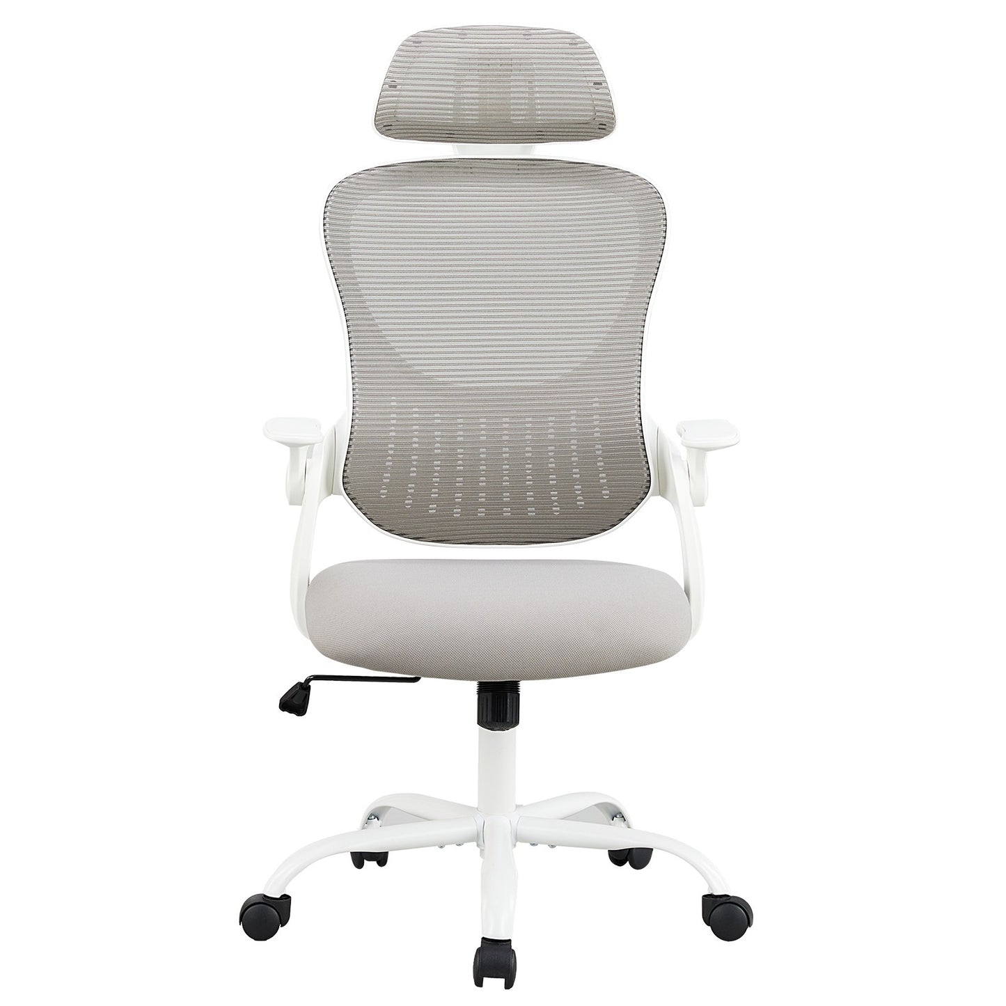 Cadeira de Escritório Ergonômica de Malha JHK com Braços Articulados, Apoio de Cabeça Ajustável e Suporte Lombar Confortável para Escritório Doméstico