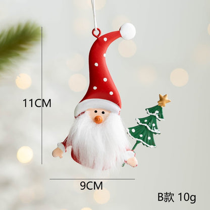 Metal Iron Red Mailbox Hanging Ornament Christmas Tree Pendant Letters To Santa Claus Home Christmas Decoration