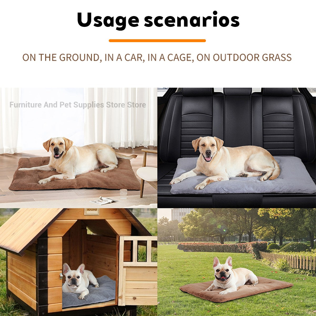 Almofada térmica autoaquecível para animais de estimação, almofada térmica extra quente para caixas de cachorro lavável antiderrapante, tapete para canil, suprimentos para cães e gatos de pequeno e médio porte
