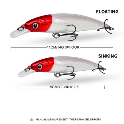 1pcs Bait Minnow 7g 14g 40g Luminous Bionic Fake Baits Plastic Hard Bait Fishing Bait Long Throw Floating Water Lure Swimbait