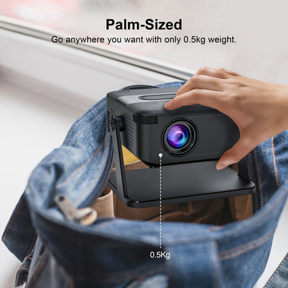 Mini Projetor Salange HA109 Android 11 Wi-Fi 6 BT5.0 280 ANSI 720P Aplicativo Integrado Espelhamento de Smartphone para Vídeos 1080P 4K Cinema em Casa