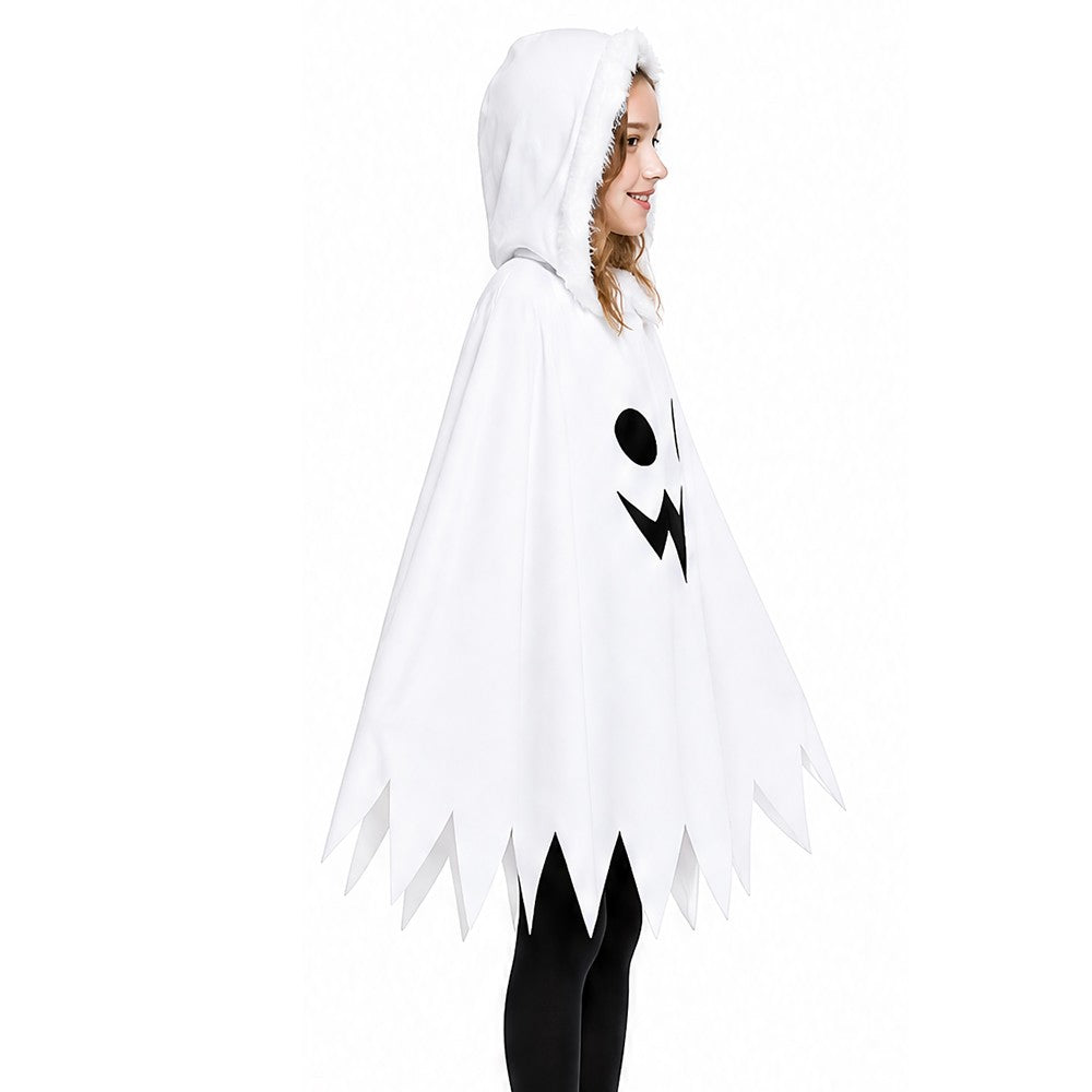 New Halloween Adult Funny Cape White Ghost Cloak Glowing cloak in the darkness Cosplay Costume Masquerade Carnival Cloak