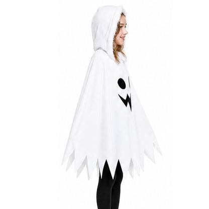 New Halloween Adult Funny Cape White Ghost Cloak Glowing cloak in the darkness Cosplay Costume Masquerade Carnival Cloak