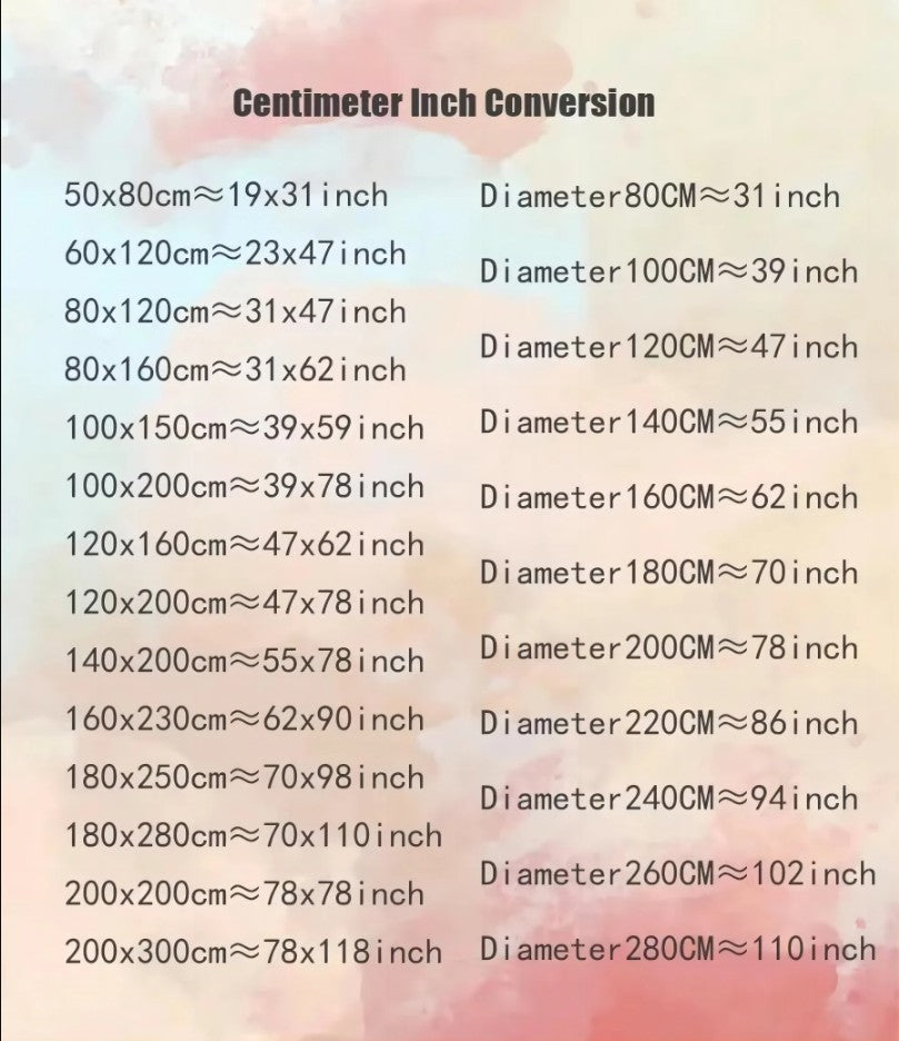 VIKAMA Antique-Style Round Living Room Carpet, Study Computer Chair Mat, Swivel Chair, Bedroom Closet Mat, Home Decoration