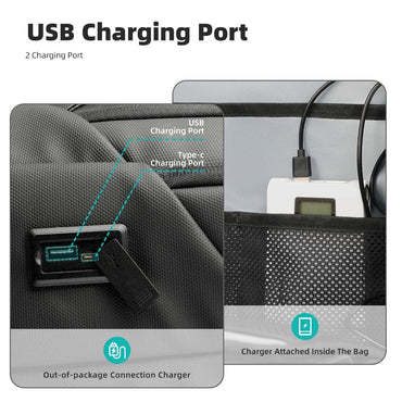 HK Men's Designer Laptop Bag Waterproof School Bags for College Boys Male Business Sports Travel Backpack Men With USB Charging