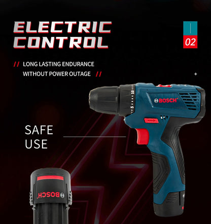 Furadeira Elétrica Bosch GSR120-LI Profissional, Furadeira Elétrica Sem Fio, Ferramentas Elétricas Multifuncionais para Casa