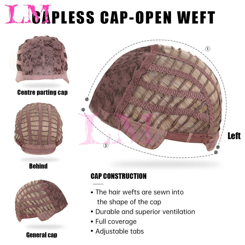 LM? Peruca de cosplay branca ombre de ondas corporais longas, perucas sintéticas resistentes ao calor, perucas Lolita naturais de parte média para mulheresW