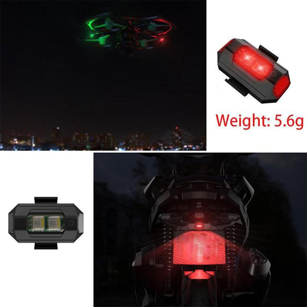 Motorcycle Flashing Lights Car RGB LED Strobe Lights 7 Colors Flash Position Wireless Light Aircraft Airplane Helicopter Warning