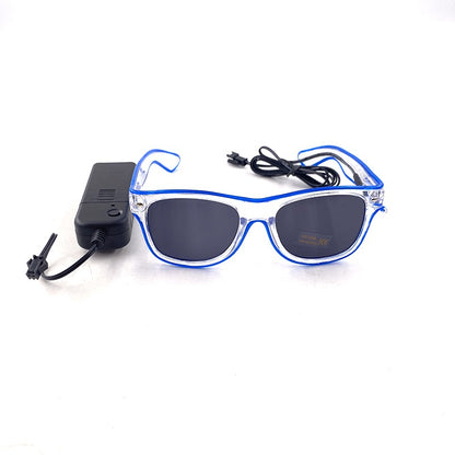 1PC Light Up LED Glasses Glow Sunglasses EL Wire Neon Glasses Glow in The Dark Party Supplies Neon Party Favors for Adults