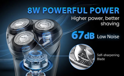 Sejoy Electric Shaver for Men 3D Floating Wet Dry Rotary Shaving Machine Rechargeable Hair Trimmer Waterproof Razor