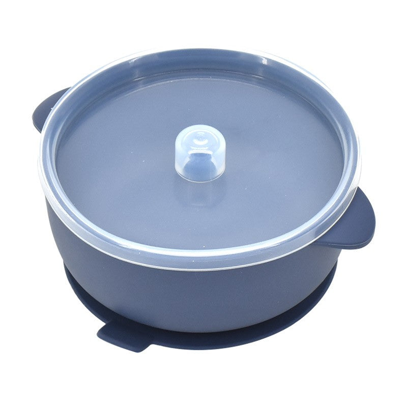 400ML Baby Silicone Bowl With Lid Feeding Tableware Children's Tableware Silicone Plate Set Dishes Kitchenware Baby Plates Bowl