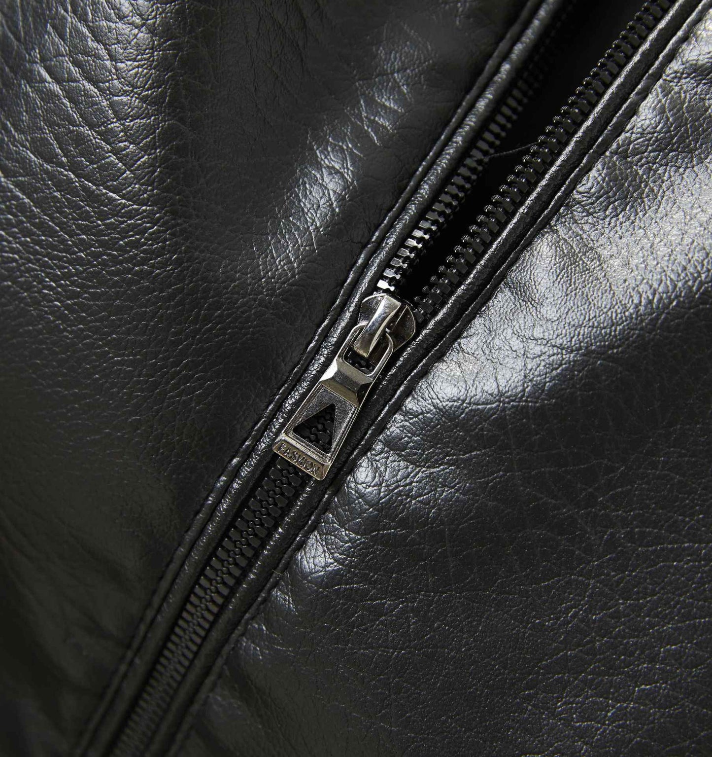 Men's Stand Collar Slim Fit Autumn Winter New Haining Leather Jacket Men's Middle-aged Plus Velvet Thickening