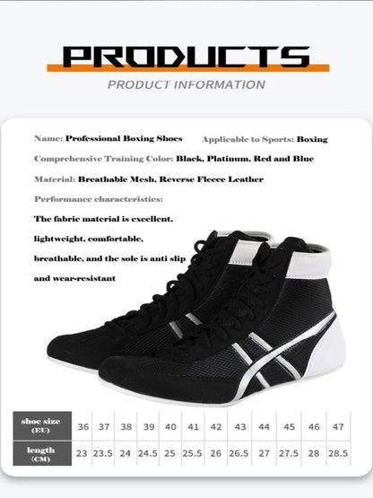 Weightlifting shoes boxing shoes breathable wear-resistant non-slip wrestling shoes fighting sports shoes gym training shoes