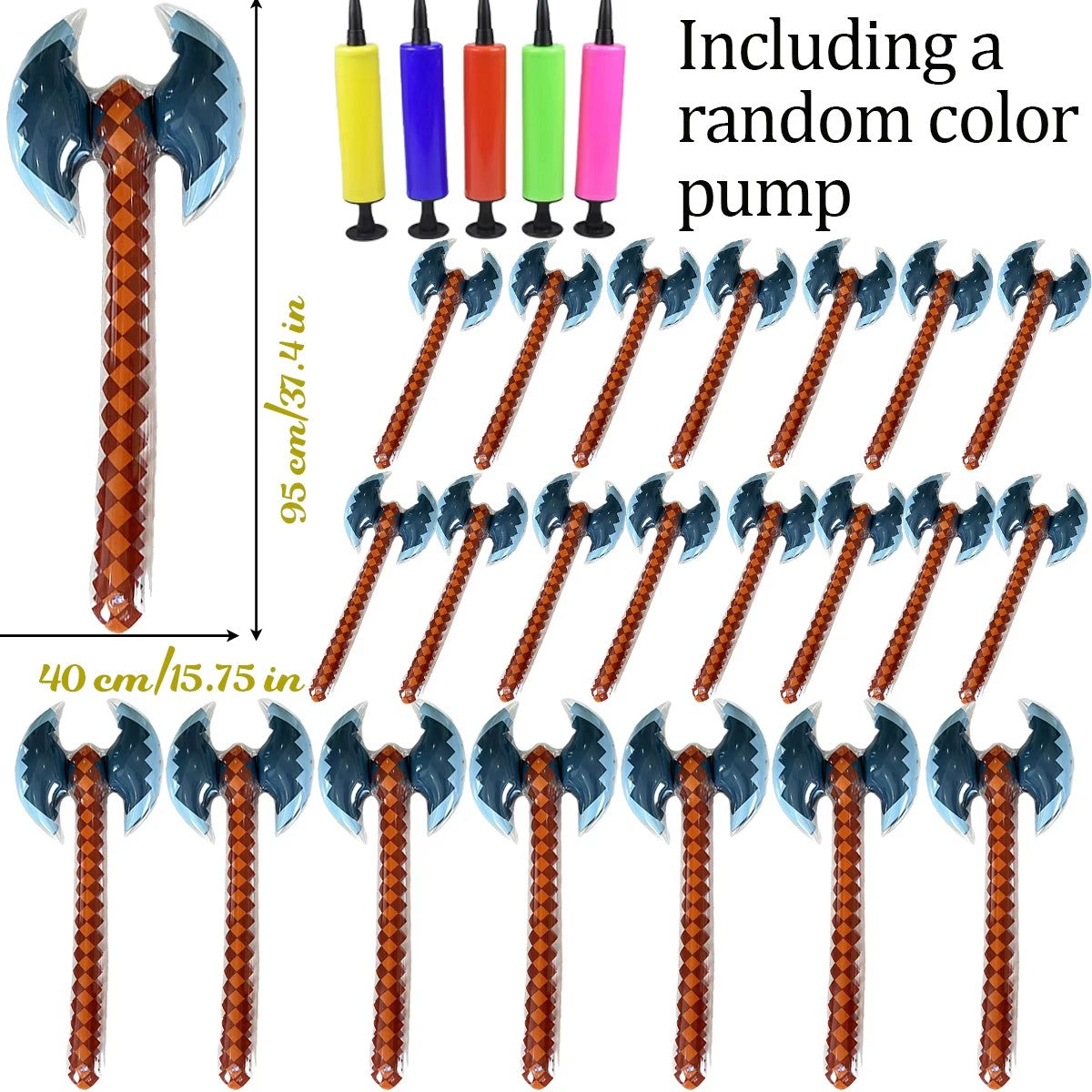 12-72Pcs Inflatable Weapons for Kids Pixel Diamond Swords Inflatable Sword for Theme Party Birthday Halloween Party Cosplay
