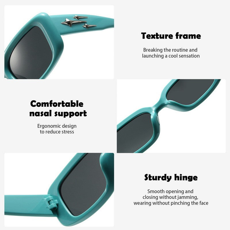 New Retro Y2K Style Small Square Sunglasses Women Cat Eye Sunglasses Fashion Colorful Mirror Goggles Men Punk Sports Sun Glasses