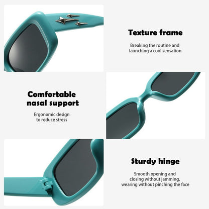 New Retro Y2K Style Small Square Sunglasses Women Cat Eye Sunglasses Fashion Colorful Mirror Goggles Men Punk Sports Sun Glasses