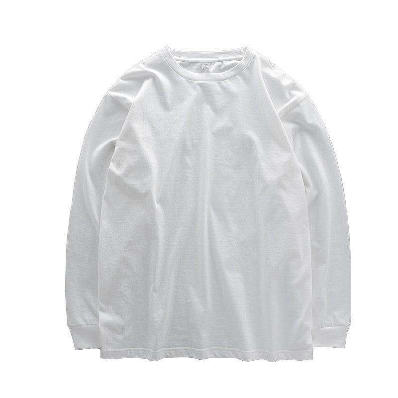 Dukeen 280g Heavyweight Long-Sleeved T-Shirt for Men 100% Cotton Shirts Oversized Solid Color Tops Plain Tees Men's Clothing