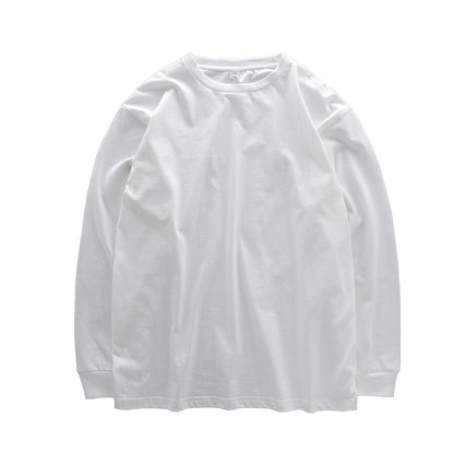 Dukeen 280g Heavyweight Long-Sleeved T-Shirt for Men 100% Cotton Shirts Oversized Solid Color Tops Plain Tees Men's Clothing