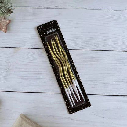 6/12/48pcs Birthday Candles Spiral Cake Candles  Long Thin Cake Candles For Wedding Party And Cake Decoration