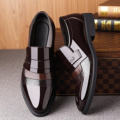 Leather Shoes for Men Wedding Formal Oxfords Business Casual Office Work Shoes for Men Classic Luxury Pointy Men's Dress Shoes