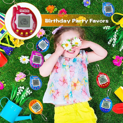 6-48PCS Virtual Pet Keychain Digital Pet Electronic Handheld Game Video Game Party Birthday Nostalgic 90s