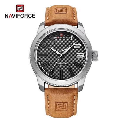NAVIFORCE Popular Male Wristwatch Military Sports Shockproof Waterproof Leather Watch Men Fashion Casual Clock Relogio Masculino