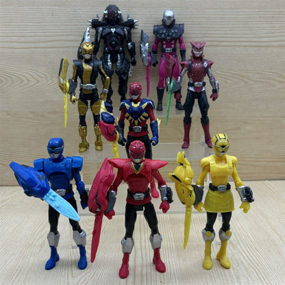 Hasbro Power Rangers Ranger Vermelho Ranger Azul Ranger Preto 15cm Genuíno Produtos a Granel Contêm Defeitos Modelo Boneco Boneca Figura de Ação