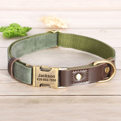 Coleira de cachorro de couro PU personalizada grátis coleira de cachorro gravada coleiras de cachorro ajustáveis fivela de estimação colar de identificação durável para cães pequenos médios grandes Pug