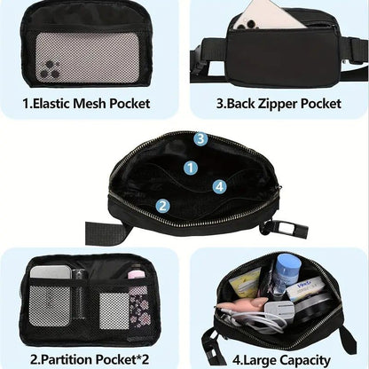 Men's chest bag, mobile phone bag, small shoulder bag, suitable for outdoor exercise, running