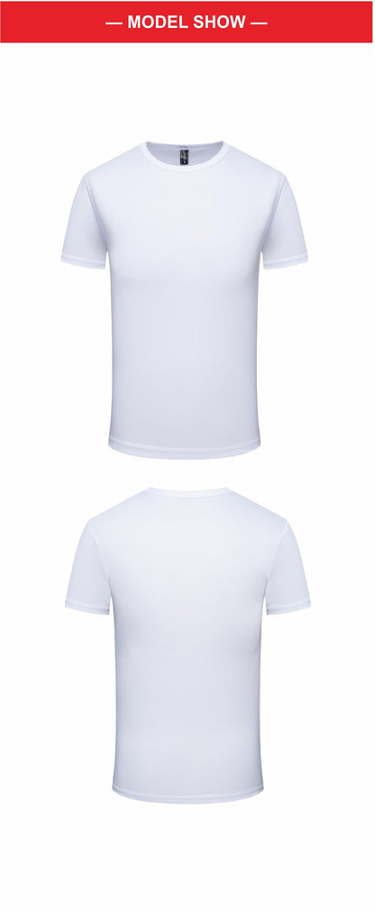Quick Dry Round Neck T-shirt Custom Printed Embroidered Logo Sports Fitness Short Sleeve Top Running Shirt 2024