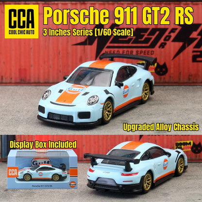 CCA 1/64 Carrinho de Brinquedo Diecast Com Caixa de Exibição GULF BMW Volkswagen Lamborghini Chevrolet Ford Rodas Livres Coleção Miniatura