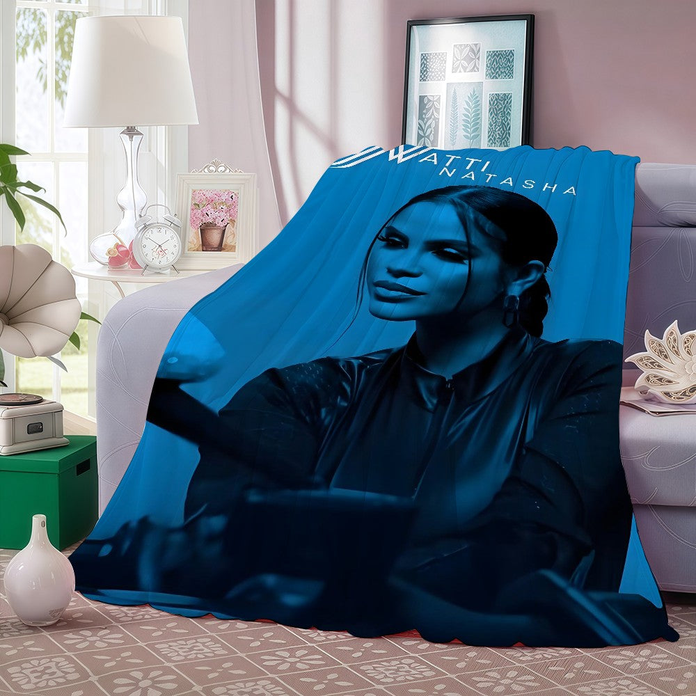 N-Natti Natasha Singer Blanket Warm And Soft Suitable For Bedroom Living Room Sofa Bed Office Travel Camping