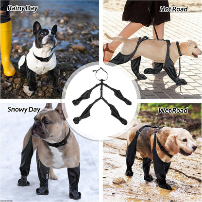2025 Melhores Sapatos Antiderrapantes para Cães Protetores de Patas Botas de Chuva para Cães, Botinhas Impermeáveis e Antiderrapantes para Cães, Sapatos Meia Suspensório para Cães para Uso Externo
