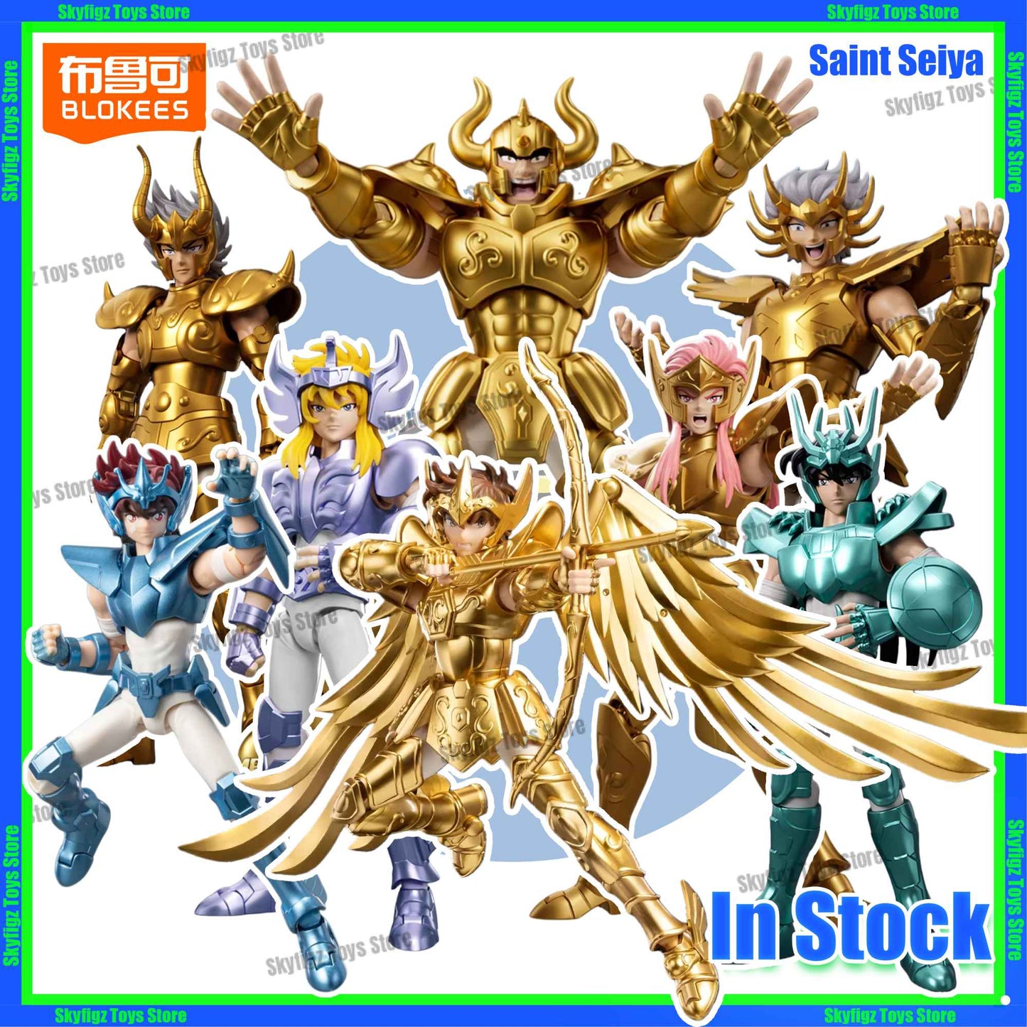 BLOKEES Saint Seiya Segunda Edição Touro Dragão Capricórnio Sagitário Boneco de Ação Anime Brinquedos Presente de Natal Em Estoque