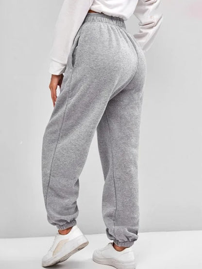 Comfortable High Waist Sweatpants for Women Stretchy and Soft Everyday Pants with Elastic Waistband