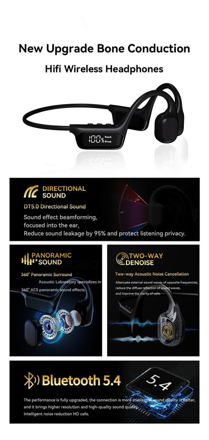Real Swimming Bone Conduction Earphones Bluetooth Wireless Hifi Headphone IPX8 Waterproof 32GB MP3 Player Mic Headset
