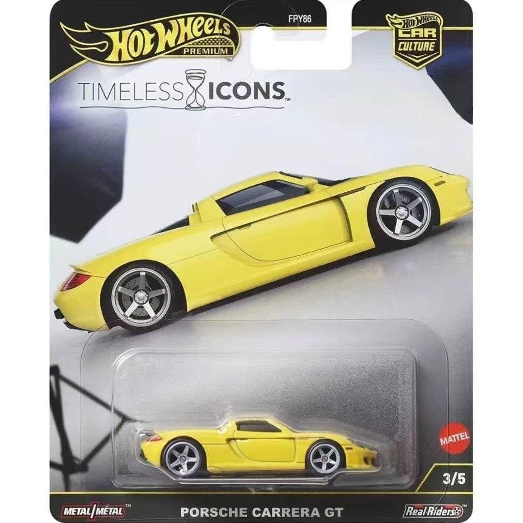 2026 Novo Mattel Hot Wheels Car Culture Fpy86 Timeless Classic Ferrari F50 Porsche Carrera Gt Nissan R34 Lfa Carrinho de Brinquedo Die-Cast Presente de Fim de Ano Modelo de Carro Colecionável Autêntico