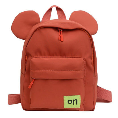 Mochila infantil fofa estilo novo para meninos e meninas estudantes do jardim de infância mochila escolar casual de cor sólida