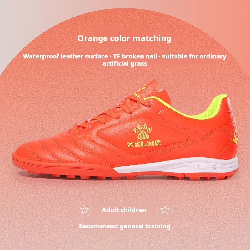 Kelme Tf Broken Nail Football Shoes Adult Youth Non-slip Football Shoes Artificial Grass Five-a-side Game Football Shoes Sports