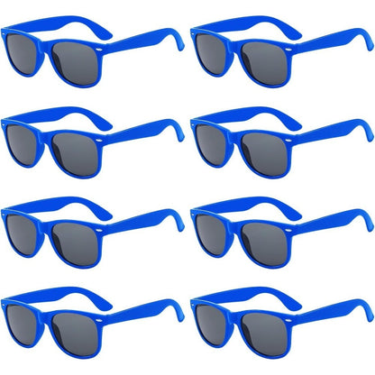 1/8pcs Neon Colors Party Sunglasses Black Studs Retro Unisex Rainbow Street Shot Gift Wedding Favors for Guests