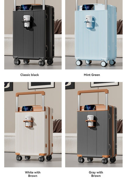 2025 New Wide-Rod Shockproof Braking Large Capacity Travel Suitcase 20" Checked Luggage Locking Bag