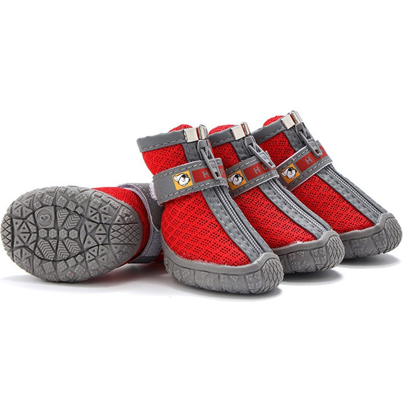 Dog Shoes Non-Slip Soles Thick Plush Protection Paw Pet Shoes Warm For Dog Non-Slip Dog Shoes Breathable Climbing Pets Booties