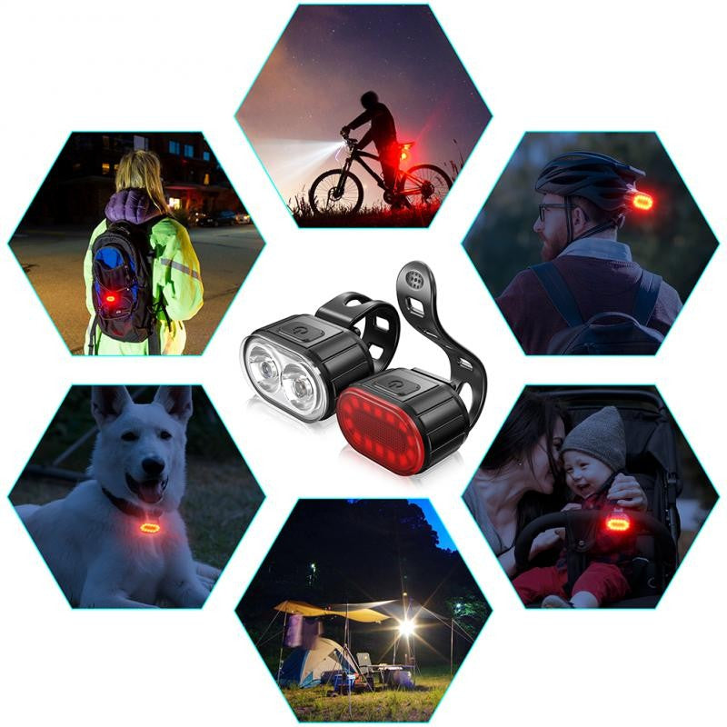 BUCKLOS Bike Lighting Front and Rear Lights Bicycle Lamp Led Cycling Light Bike Flashlight for Bicycle Front Taillight Lantern