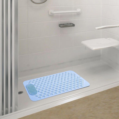 Anti-slip Shower Stall Mat Shower Room Mats with Suction Cup Non-slip Bath Rug Foot Massage Shower Carpet for Home Bathroom