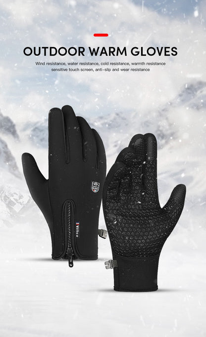 Luvas Térmicas Touchscreen para Ciclismo e Direção à Prova D'água, Antiderrapantes e Resistentes ao Vento para o Inverno (Femininas e Masculinas)