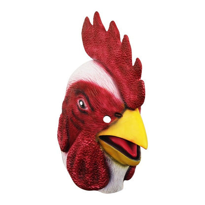 Halloween Latex Mask Adult Richard Rooster Mask Hotline Miami Game Props 3D Realistic Plush Rooster Head Cosplay Animal Mask