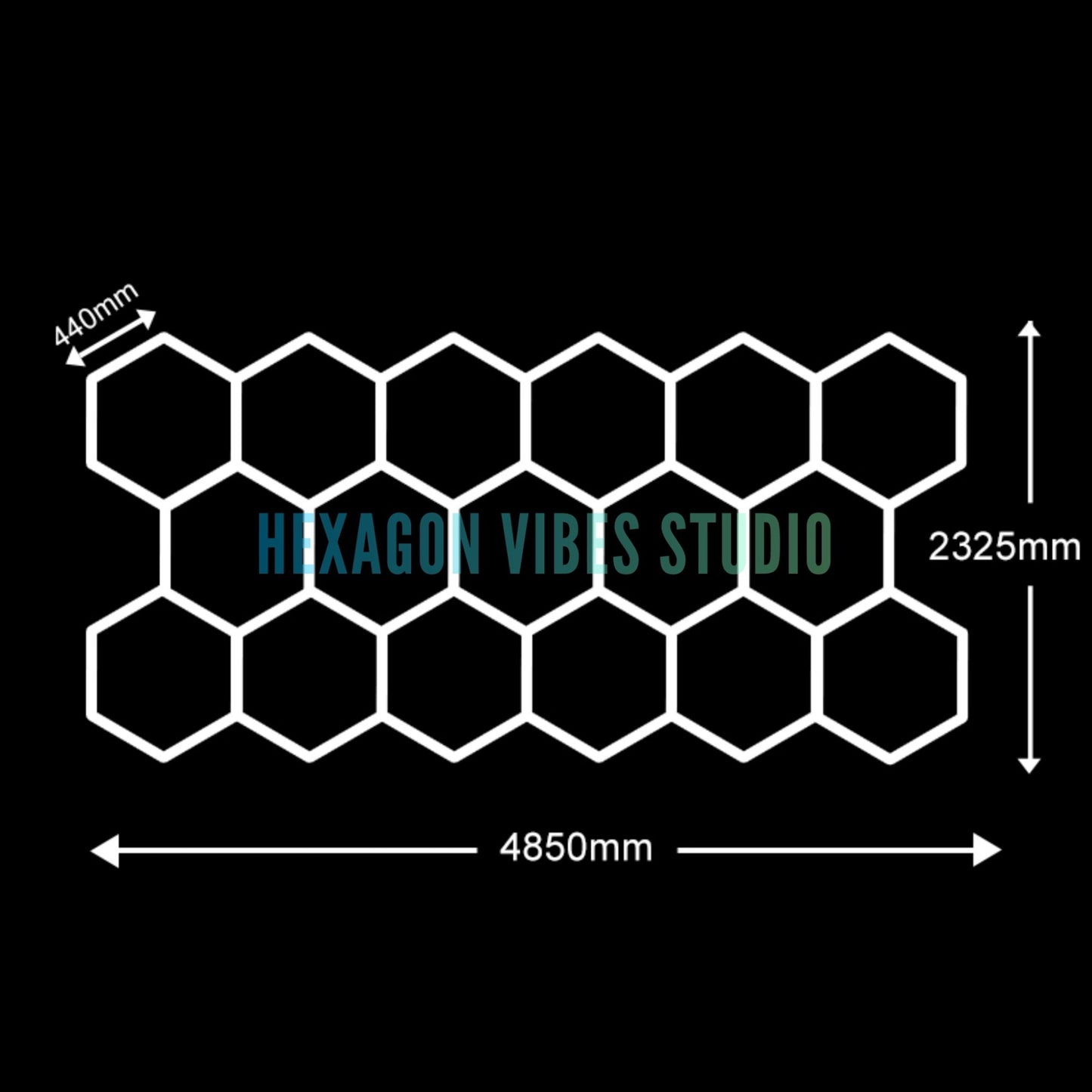 Garage Hexagon LED Light 50000H 6500K Ultra Bright for Home Gym Barbershop Car Detailing Bar Basement Workshop Ceiling Lighting