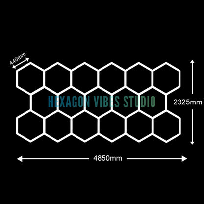 Garage Hexagon LED Light 50000H 6500K Ultra Bright for Home Gym Barbershop Car Detailing Bar Basement Workshop Ceiling Lighting