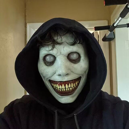Horror The Exorcist Demon Mask Smiling Face Cosplay Evil Creepy Ghost Skull Plastic For Halloween Carnival Party Costume Prop